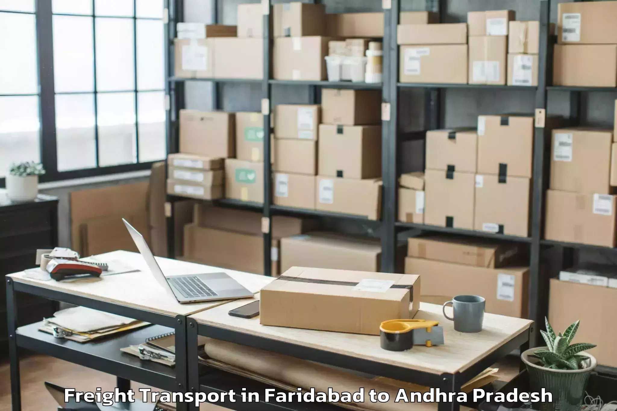 Professional Faridabad to Obuladevaracheruvu Freight Transport